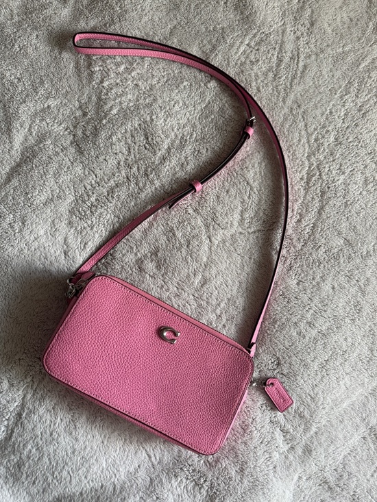 Coach Handbags - Coach Bubblegum Pink Pebbled Leather Crossbody Bag